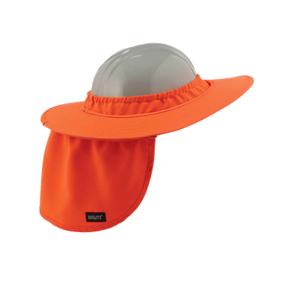橙色遮阳f /全边安全帽