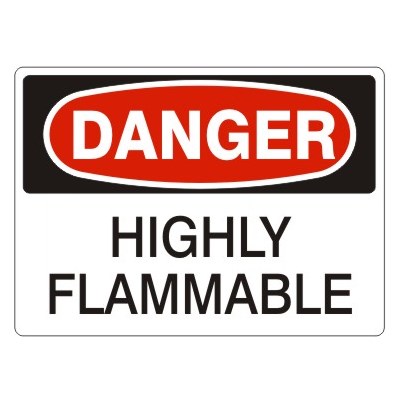 DANGER HIGHLY FLAMMABLE SIGN