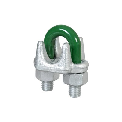 3/8  in WIRE ROPE CABLE CLAMP-GREEN PIN