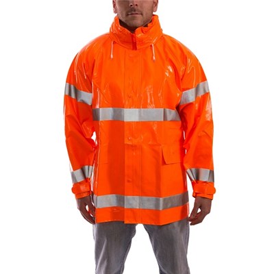 橙色（fr）w/反射雨衣，2xl