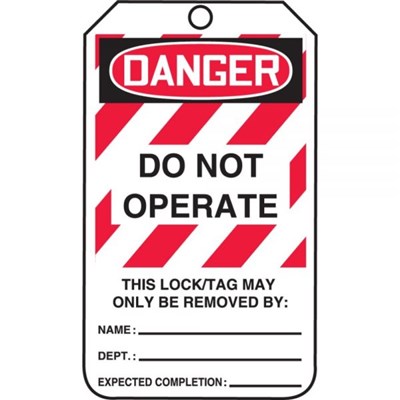 LOCK-OUT DO NOT OPERATE TAGS (25/PK)