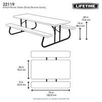 6英尺折叠野餐桌